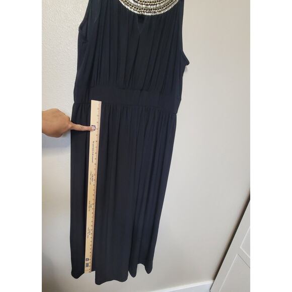 Nic & Dom Long Black Sequined Sleeveless Maxi Dress Plus Size 2x - Picture 6 of 8